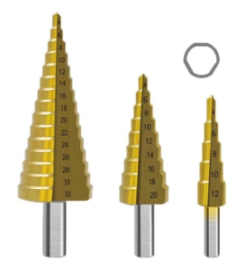 Kit de 6 brocas escalonadas de titanio